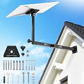 XXSSTUDIO for Starlink Gen 3 Long Eaves Bracket, Adjustable Mounting Kit with Heavy Duty Steel Tube Adapter for Starlink Wall