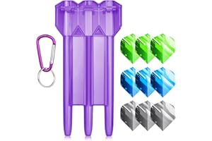 OHAODUO Caja de Almacenamiento de Dardos de plástico de 10 Colores, con Cierre de Cerradura, Caja de Dardos Profesional, Funda de Dardos de plástico