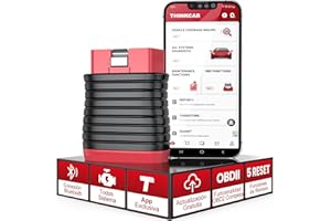 Adaptador Bluetooth OBD2, THINKCAR THINKDIAG BD6 OBD2 Diagnosis Con Todos Sistema + 5 Funciones de Reinicio (Bleed, Brake, Reinicio de Aceite, IMMO, ETS), Diagnosis Coche Multimarca Para IOS y Android