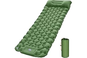 TIKXLAFE Tixlafe Matelas Gonflable Ultra léger pour Le Camping, pour l'extérieur, Vert