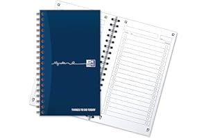 Oxford My Notes, To Do List Notebook, Wirebound, 230 Page, 1 Notepad, Navy Blue | White