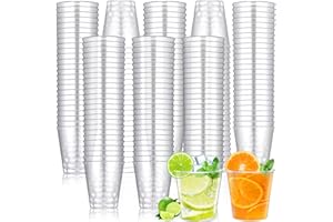 SaiXuan 200PCS Vasos Chupito Plástico 30ml, Vasos Transparentes Desechables, Vaso Hechos de Plástico PS, para Fiestas, Bares, Bodas, Degustaciones y Eventos (30ML)