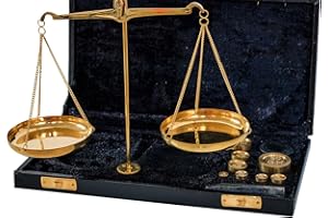 aubaho Waage Feinwaage Goldwaage im Etui Apothekerwaage im Antik-Stil 22cm Dekoration