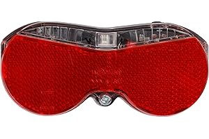 P4B | tylne światło rowerowe LED z baterią – do bagażnika | z diodami LED dla silnego oświetlenia i dobrej widoczności | dopuszczenie do ruchu drogowego | czas świecenia ponad 100 000 godzin | w