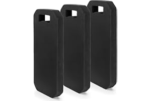 Hacaroa 3 Pack Thick Kneeling Pad, EVA Foam Garden Kneeler Mat, Water-Resistant Knee Pad Cushion for Gardening, Baby Bath, Yoga, Comfortable, Lightweight, Black