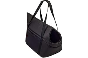 BOUTIQUE ZOO Torba dla psa - czarna (Minky), rozm. M, do 10 kg - torba do przenoszenia małych i średnich psów, szczeniaków, kotów