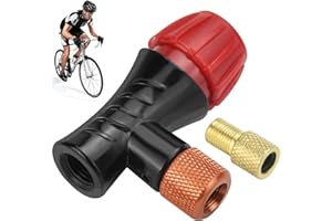 DECARETA Testa della Valvola di Gonfiaggio della Bici Testa di Gonfiaggio in Lega di Alluminio Pompa per Bicicletta Mini Gonfiatore Pompa per Bicicletta per Gonfiatori a Valvola