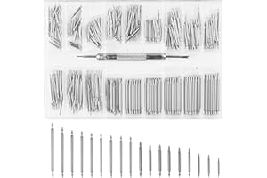 RONGWANGFU Juego de 360 Pasadores de Acero Inoxidable para Reloj de Pulsera, Herramienta de Reparación, 8-25 Diámetros, Moderno