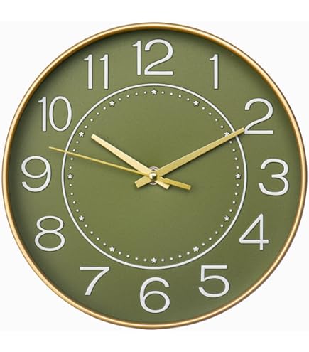 20cm Lautlose Wanduhr Mit Arabischen Ziffern - Beiger Rahmen, Quarzwerk