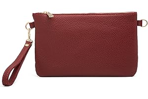 Mauro Pelletteria Pochette Donna con Tracolla, Borsa Clutch Donna Elegante in Vera Pelle Morbida Made in Italy, Clutch Borsa da Polso, Modello Mya