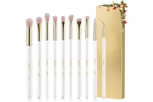‎BEILI BEILI Pinceaux Eyeliner 10 PCS Ensemble Pinceaux Yeux Végétalienne avec Pinceau pour Ombre à Paupières, Pinceau Eyeliner, Pinceau Estompeur, Pinceau de Définition, Pinceau Correcteur