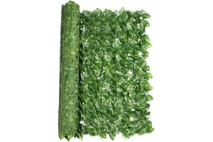 BAVOKON 2 pcs Pantalla de Cerca de Privacidad de Hiedra Artificial,50x300 cm,Malla de sombreo,Seto Artificial Hiedra Artificial,Malla de Ocultacion con Hojas,Valla Ocultación Balcon Tapa Vallas Jardin Vallas