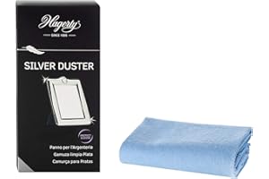 Hagerty Silver Duster Panno per Pulire l'Argento Con Antiossidante 55x35cm I Cotone Impregnato Lucida Argento I Efficiente per Vasi, Cornici in Argento o Metallo Argentato