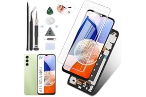 RongZy LCD Display für Samsung Galaxy A14 5G A146U A146P Touchscreen und LCD Bildschirmersatz mit Reparatur Werkzeuge Kit(Schwarz mit Rahmen)