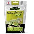 Reptile World Calcium+D3 100g Pouch | Calcium Supplement for Tortoises, Bearded Dragons, Reptiles, and Amphibians