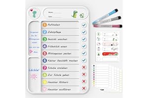 ‎BAILKIND Magnetische Checklist Whiteboard für Kinder, ADHD Aufgaben-Tracker Leicht zu überprüfen Tagesplaner Abwischbar, To-Do-Liste Planungshilfe mit Ständer für Kühlschrank/Schreibtisch/Haus/Schule