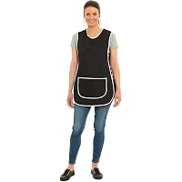 MyShoeStore Check Tabard Apron - Pink, Large Pocket, Side Button Fastening For Kitchen/Cleaning