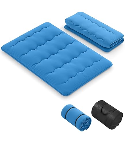 Housse Matelas Sol Futon Japonais 100% Coton Zippée 120x190 Cm – Protège-Matelas Lavable Amovible