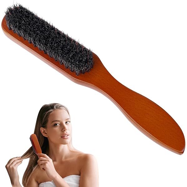 YOCDNOV Toupierbürste Mit Wildschweinborsten – Für Volumen & Glanz, Sleek Look, 22 Cm