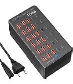Caricatore USB, Caricatore USB 12 24 HUB multiporta Stazione di ricarica da 100 W Dock Adattatore di alimentazione da parete desktop universale Presa USB multifunzione ( Color : 24 Port USB , Size : P