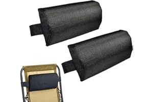 Yulokdwi Coussins pour Bains De Soleil, 1/2 Coussin De, Oreillers De Tête Et De Cou, Oreiller D'appui-tête Inclinable Doux, Coussin De Repose-Nuque Ergonomique Réglable pour Chaises