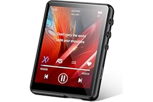 JOLIKER 64GB Reproductor MP3 Bluetooth 5.3, HiFi Reproductor de Música con Altavoz Interno, 2.4" Táctil Completa, Radio FM, Line-in Voice Recording, Cáscara de Metal Reproductor MP3, Soporte hasta 128 GB