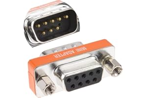 kenable 9 Pin Serial Null Modem Adapter RS232 Male Plug to Female Socket Converter