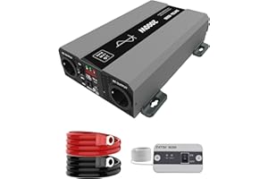 DATOUBOSS Inverter 24v 220v/230v Onda Pura 2000w/4000w, Inverter Onda Pura 2000w, Convertitore 24v 220v, Con 2 Prese EU, Uscita USB 3A & Tipo-C e Display LCD, Per Camper, Camion, Casa