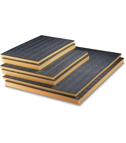 GUARDIQUE Lot De 5 Mousses Multicouches - 800 X 450 X 30 Mm - Mousse Ombragée - Découpe Et