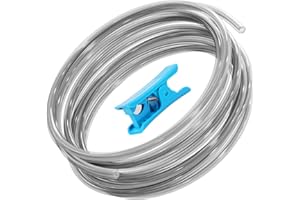 REDREX 5M PTFE Tubo for 1.75mm Filamento con Cortador for Bambu Lab A1/A1 mini/P1P/P1S/X1C, Resistente Al Calor, Alta Lubricación 2.5mm IDx4mm OD Compatible with K1/K1 Max/Ender 3 V3 (Gris Translúcido)