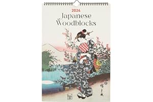 Kokonote: Calendario 2024 Japanese Woodblocks - Calendario 2024 da muro A3 con 12 illustrazioni, 28x39,7 cm FSC®, Calendario artistico 2024, Calendario Japanese 2024