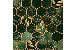 ALZKKLL Dunkle Sechseckige Tapete,300 * 44.5cm Verdicken Abziehen und Kleben Tapete Selbstklebend Wasserfeste Tapete Vinyl Kontakt Papier für Wohnzimmer Schlafzimmer Küche