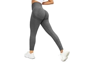 CMTOP Anticellulite Leggings Sportivi Donna Vita Alta Pantaloni Yoga Pants Push Up per Correre Fitness Calzamaglie e Leggins Sexy Elastico