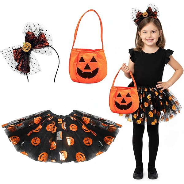 NHYDZSZ Costume da Strega Halloween, Costume Strega Bambina Ragazze, Bambini Strega Vestiti Con Cappello Strega e Sacchetti di Caramelle, Costume
