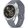 BRIBEJAT Smart Watch for Women(Answer/Make Call), HD 1.27'' Aluminum Alloy Case with Diamonds SmartWatch, Waterproof Fitness Tracker SpO2/HR/Sleep Monitor, Compatible with iOS Android