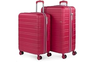 Jaslen - Maletas de Viaje Rígidas con Puerto USB 4 Ruedas Dobles ABS. Extensibles Duras Cómodas y Ligeras. Candado TSA. Tamaños Pequeña Mediana y Grande. 171200