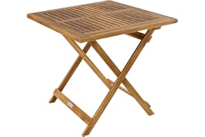 ‎CASARIA Casaria® Gartentisch Balkontisch Wetterfest Klappbar Holz 70x70cm 80kg Belastbarkeit Balkon Garten Terrasse Tisch Klapptisch Pflanztisch Akazie Braun