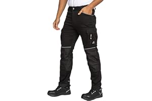 BWOLF Daytona Pantaloni da Lavoro Uomo Elasticizzati Pantaloni Lavoro da Uomo Cotone - Poliestere - con Molte Tasche