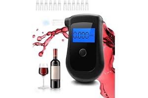 Zumhigh UK Breathalysers, Portable High Accuracy Alcohol Tester, BAC Breathalyser with 12 Recyclable Mouthpieces,Breathalyzer suitable for Family Dinner, Travel, Car, Party, Banquet