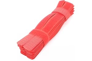 Pasow, fascette stringicavo riutilizzabili in velcro, 50 pezzi, colorate, per organizzare e gestire i cavi, da 17,8 cm