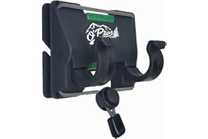 O'PROS OPros 3rd Hand Belt Clip Rod Holder for Fly Fishing and Spinning Rods (Mossy Oak Original Bottomlands Camo) (Mossy Oak Elements Agua Camo) (Black) (Black)