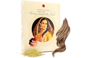 Henna, Indigo & Amla Powder - Light Brown Hair Dye - Fresh & Organic - 7oz - Indian Natural Hair Care