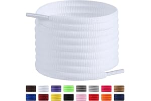 Dafannis Lacets ovales pour chaussures de sport, 2 paires de lacets demi-ronds pour baskets, chaussures de course, chaussures de basket et baskets