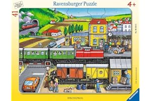Ravensburger Kinderpuzzle - 05234 Bahnfahrt - 30-48 Teile Rahmenpuzzle für Kinder ab 4 Jahren