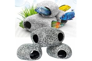 Ofanyia Décoration drôle en céramique pour aquarium - Accessoires bénéfiques pour cichlidés
