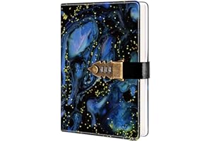 ZXHQ Carnet de Notes Carnet Secret fille Journal intime avec code pour Adulte garçon femmes, en PU Cuir Bloc-notes Pour Bureau, Cartes Porte-stylo, Taille 215x150mm Style 12