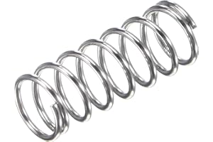 TA-VIGOR 10Pcs Extended Compressed Springs, 8mm OD,0.8mm Wire Size,20mm Length Durable Stainless Steel Small Dual Hook Tension Spring for Furniture Screen Doors Repair Projects