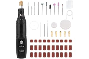 ELLECILA Mini Cordless Rotary Tool Set, 42Pcs Accessories, 3.7V 3000rpm Rotary Tool Kit USB Rechargeable with LED Light, Mini Electric Grinder for DIY Engraving, Grinding, Polishing