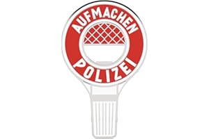 LANOLU Lustiger Flaschenöffner POLIZEI AUFMACHEN, Mini-Polizeikelle, Geschenke für Polizisten und Polizei-Fans, Polizei Geschenke, Witziger Bieröffner