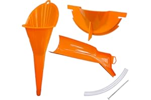 FLYINGWING Zestaw 3 lejków do napełniania oleju, 9 cali, do Harley Touring Road King Street Glide Sporster Dyna (pomarańczowy)